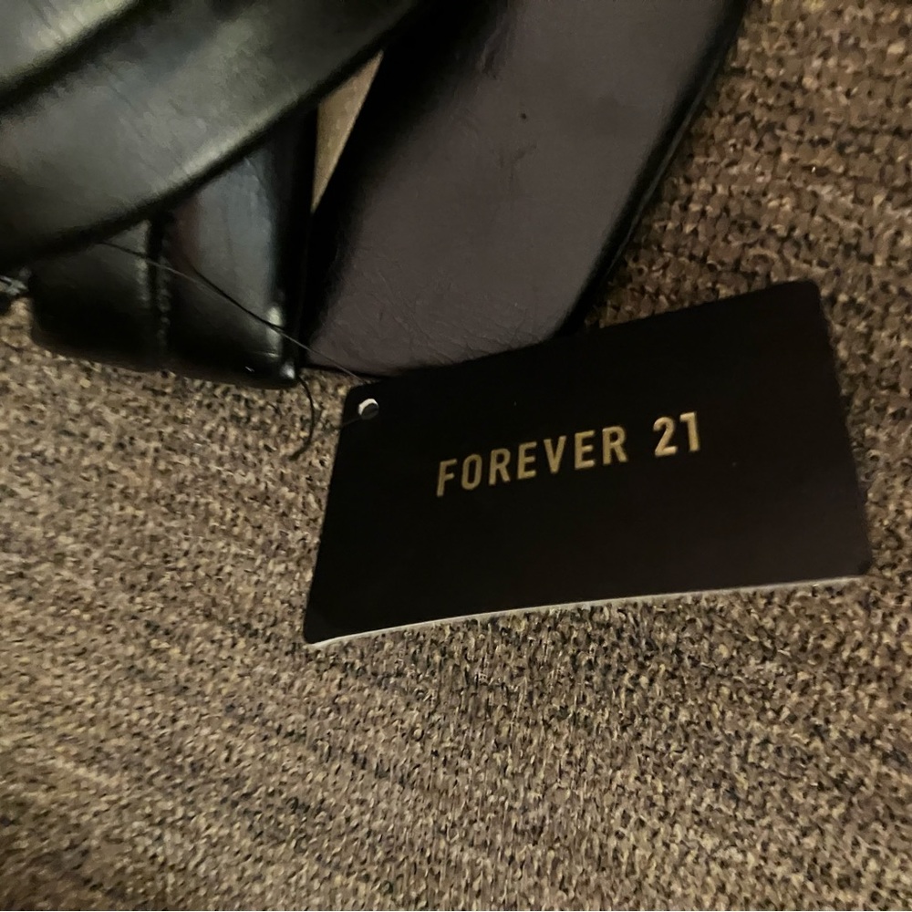 Brand New- Forever 21- Faux Leather- Open Square Toe-Slip on‎ Shoes Size 6.5 - Picture 2 of 4
